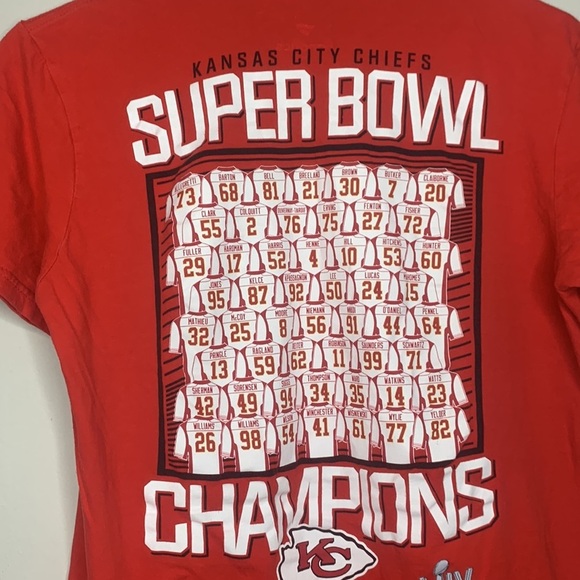 Kansas City Chiefs Super Bowl LIV Short Sleeved Tee Shirt Game Day KC Size M Red - Picture 8 of 10